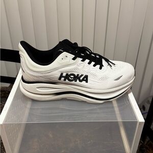 Hoka White and Black Men's Athletic Running Shoes
